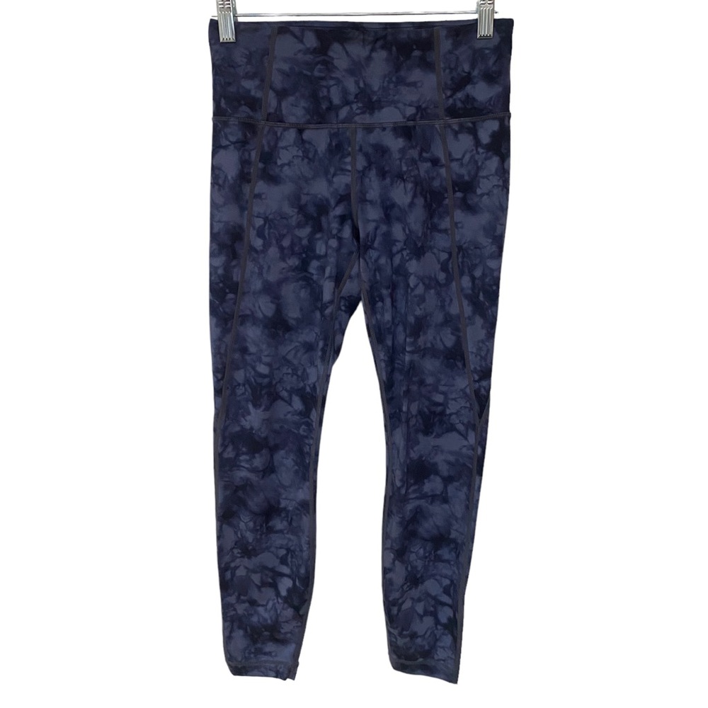 ATHLETA  POWERVITA SALUTATION HIGH-RISE 7/8 TIE DYE BLUE LEGGINGS SIZE SMALL - Picture 3 of 16